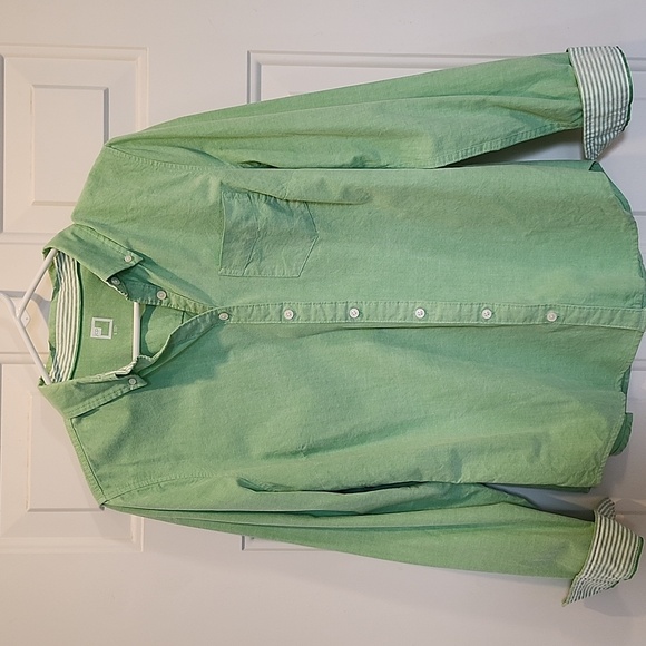 JC Penney Comfy 100% Cotton Button down shirt Large - Picture 1 of 5